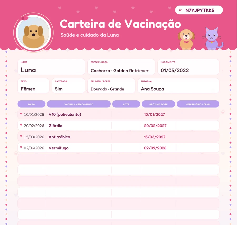 Carteira de vacinação